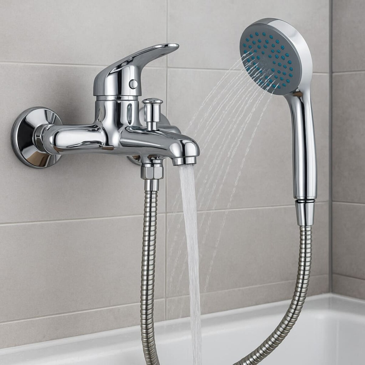 Canilla Grifería Monocomando C/ Transferencia De Baño con Ducha Regadera Teléfono Agua Caliente y Fría - LAT 