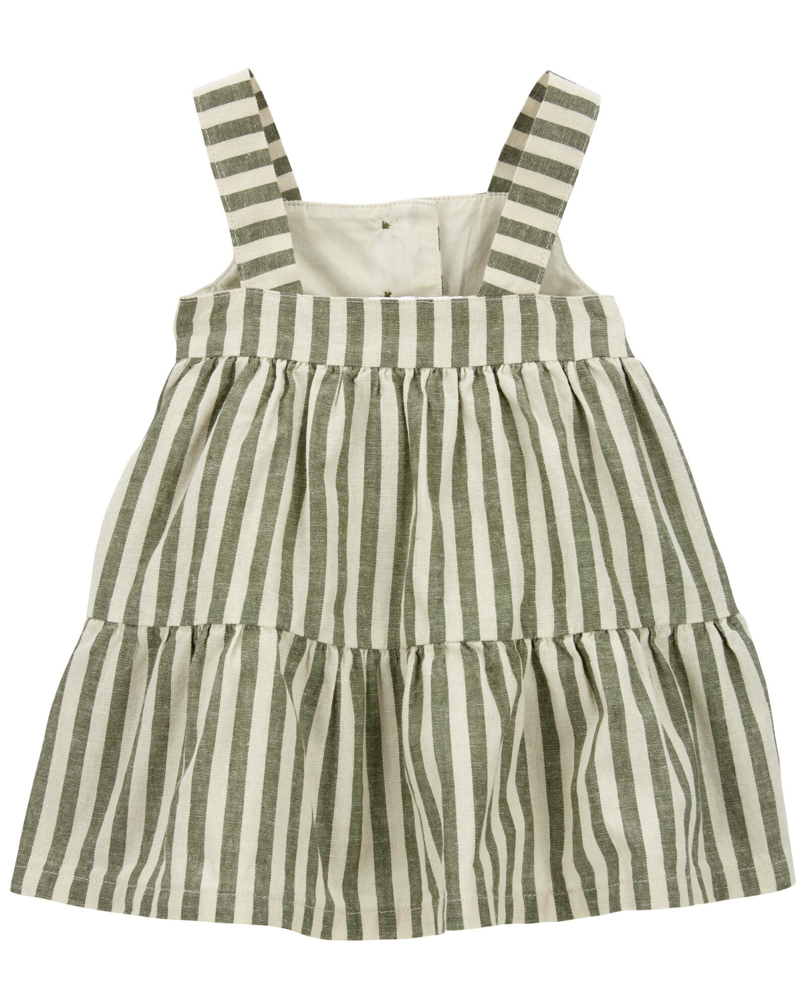 Vestido de lino escalonado y vincha Vestido de lino escalonado y vincha