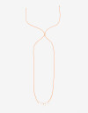 Collares Cortos Cordón Collar Corto Nácar Me - Naranja Claro