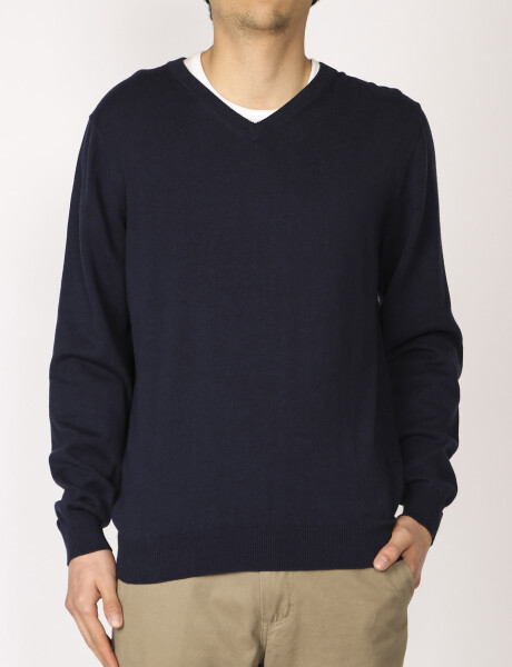 Sweater Harrington Label Azul Oscuro