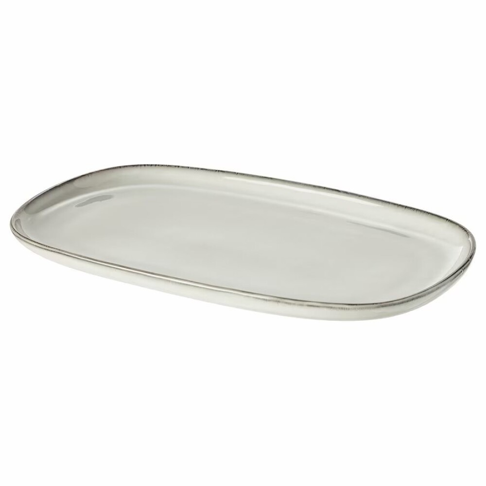 Fuente Rectangular de Cerámica Organic Gris 30 x 19 cm – Selecta FUENTE RECT. CERAMICA 30X19CM ORGANIC GRIS