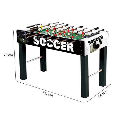 Futbolito Super Completo 8 Varillas Mango Antideslizante Negro