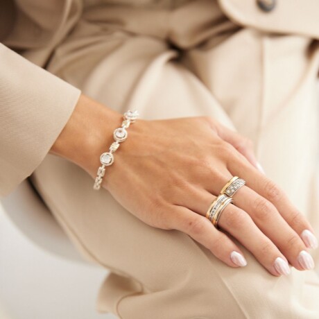 Pulsera Julia White - Plata y Oro Pulsera Julia White - Plata y Oro