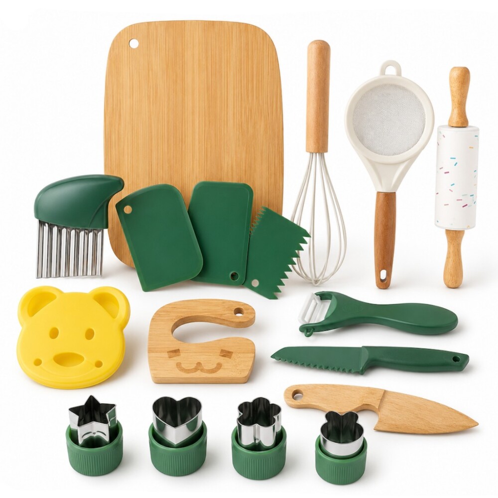 Juego para cocinar de madera para niños Juego para cocinar de madera para niños