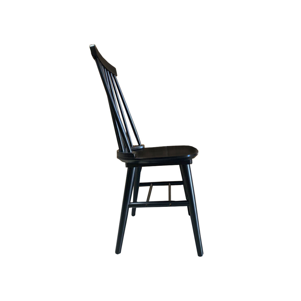 SILLA DE COMEDOR MADERA NEGRO WINDSOR ALTA
