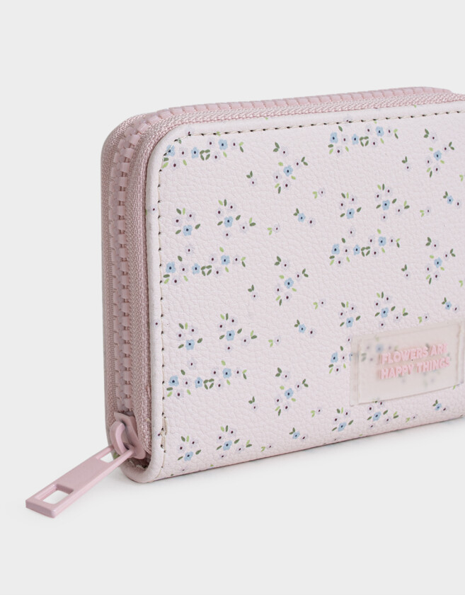 Billetera Billetera Cuerina Estampada - Estampado Flores