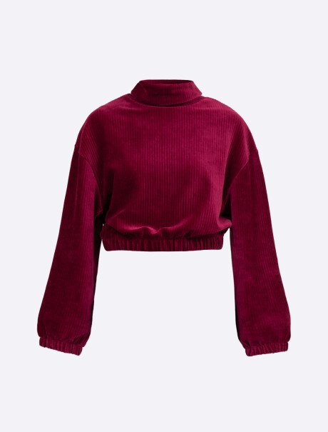 Buzo acanalado bordo