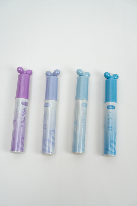 Resaltador Glowy Mix 3 Colores, 4 Pcs Estampado 2