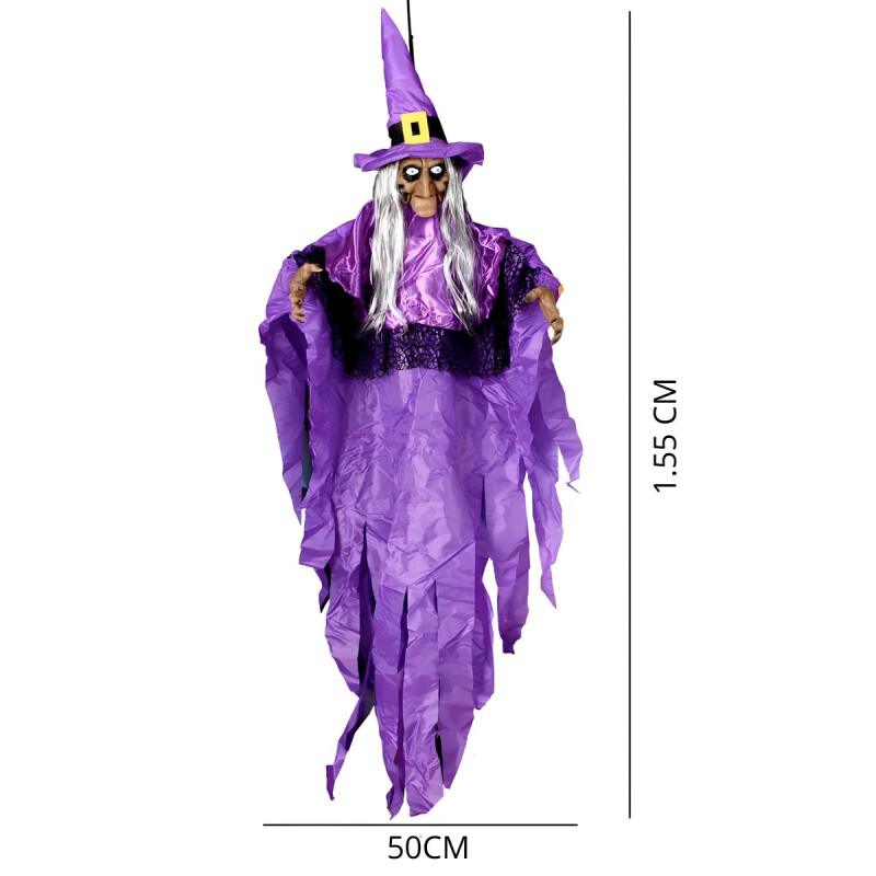 Bruja Colgante con Luz y Sonido Bruja Colgante con Luz y Sonido