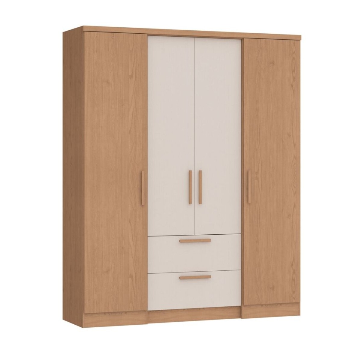 Ropero Aspen 4 Puertas 2 Cajones Angelin/Blanc 