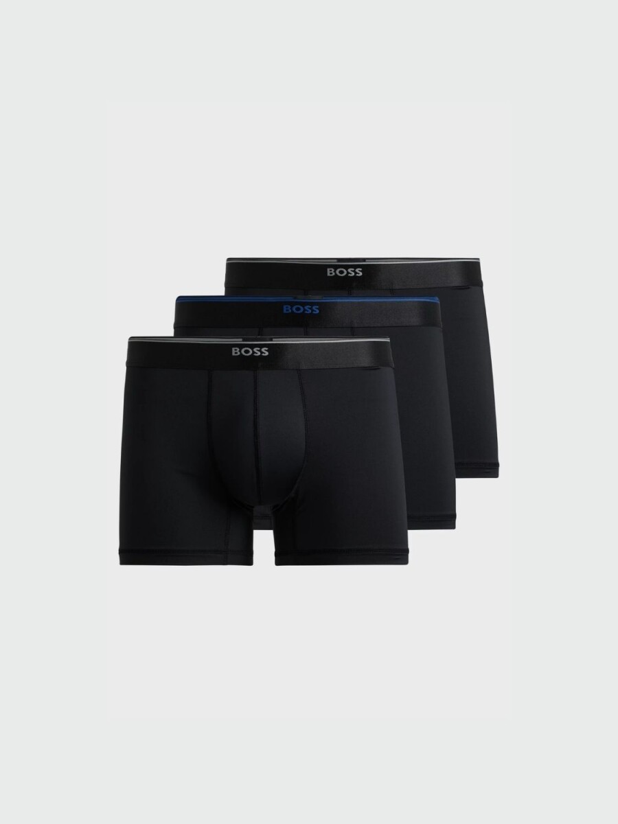 BOSS - Pack X 3 boxer de microfibra con logos en la cintura - 0 