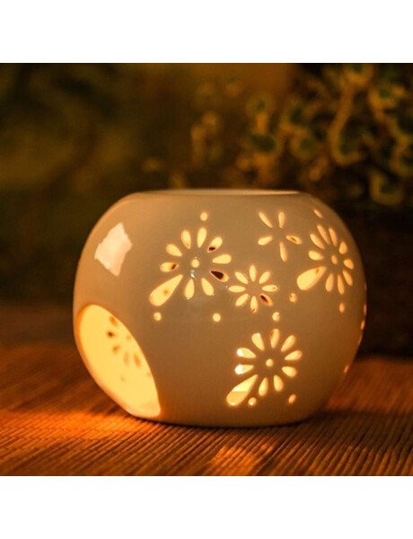 HORNITO DIFUSOR 12x10CM FLORES BLANCO HORNITO DIFUSOR 12x10CM FLORES BLANCO
