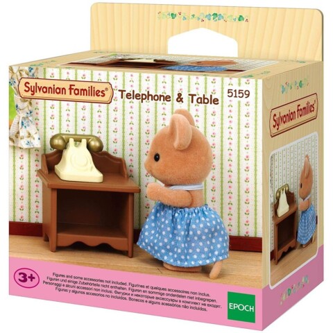 Sylvanian Families Teléfono Y Mesa Set Juguete Niños Sylvanian Families Teléfono Y Mesa Set Juguete Niños