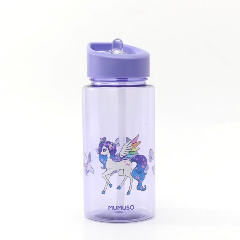 BOTELLA DE AGUA DE PLÁSTICO CON PAJITA PARA NIÑOS (UNICORNIO DE ENSUEÑO/500 ML/M BOTELLA DE AGUA DE PLÁSTICO CON PAJITA PARA NIÑOS (UNICORNIO DE ENSUEÑO/500 ML/M