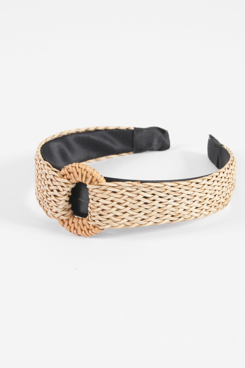 Vincha de rafia beige