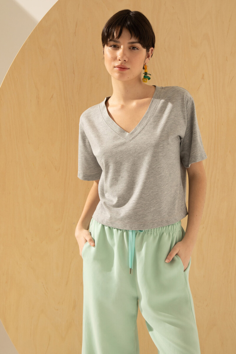 REMERA VIOLETA Gris