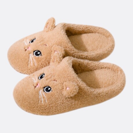 Pantuflas Gatito Varios Colores Marrón