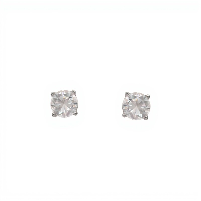 Caravanas Circulo-Plata 925-Piedra Zirconia-CA3104 conpiedra
