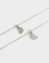 Collares para compartir Con Mariposas Set De Collares Para Compartir De Mariposas - Plateado