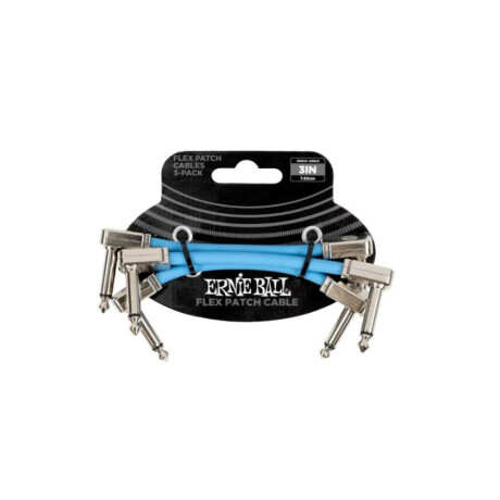 Cable Pedal Ernie Ball Flex Patch Cable 3'' 3-pack Blue