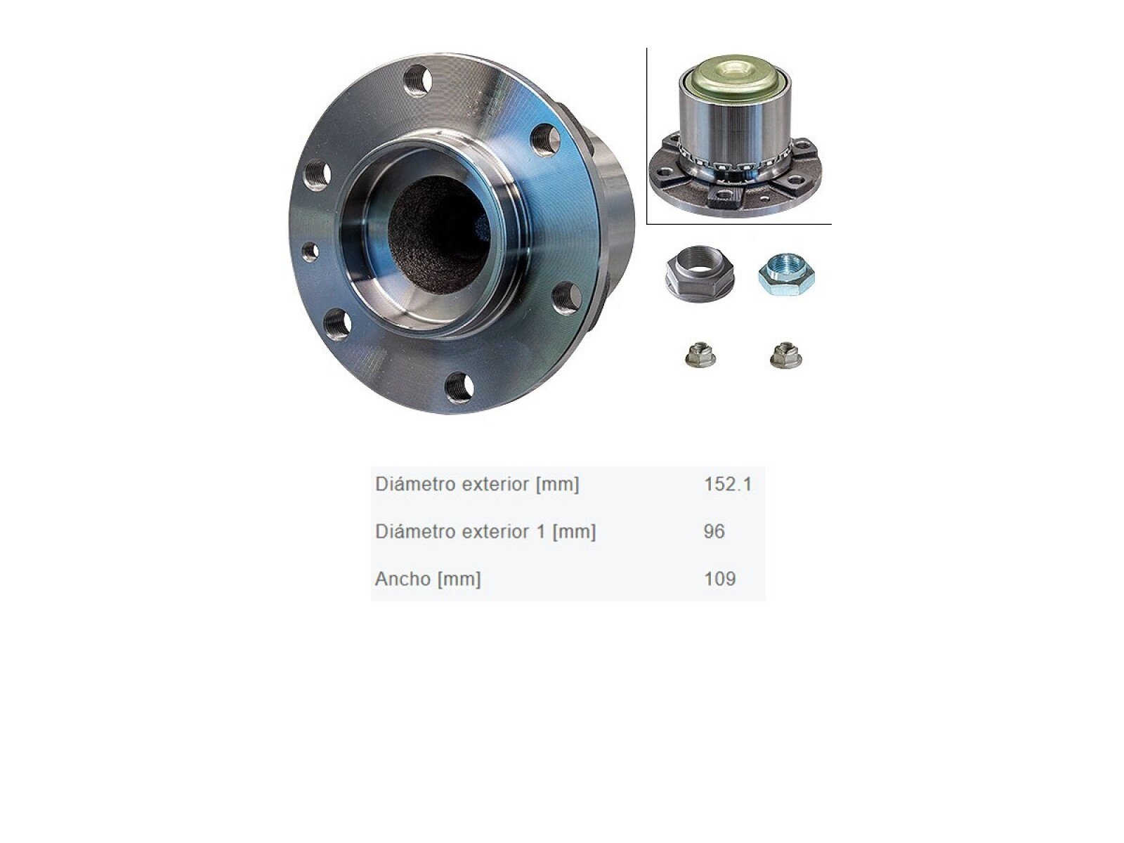 Rueda Del Maza Mercedes Benz Sprinter 311Cdi 315Cdi 415Cdi 515Cdi Furgón Carrocería 907/Sprinter 316Cdi – 416Cdi – 516Cdi – Carr 