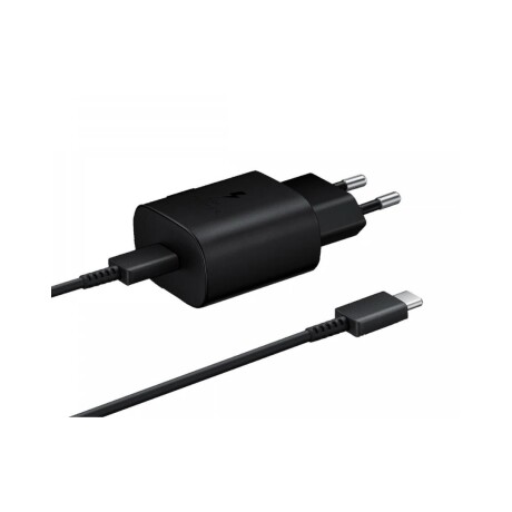 Cargador Original Samsung 25W USB-C Con Cable USB-C Negro Cargador Original Samsung 25W USB-C Con Cable USB-C Negro