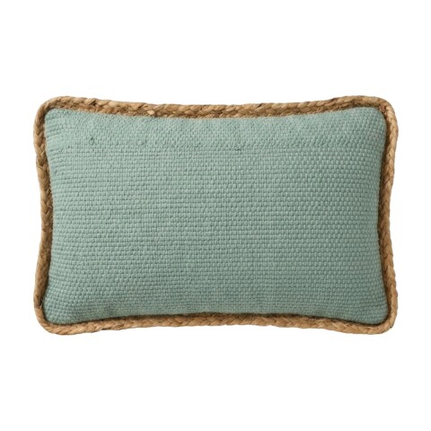 COJIN RECT VERDE C/BORDE YUTE 30X50CM Unica