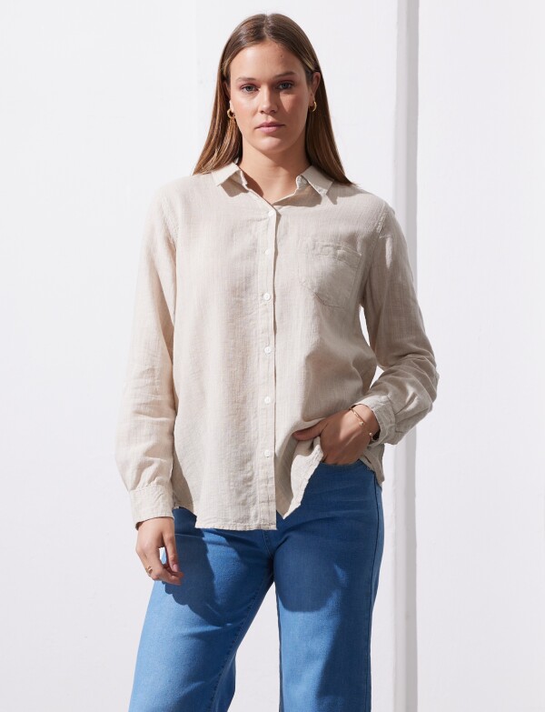 Camisa Lino BEIGE