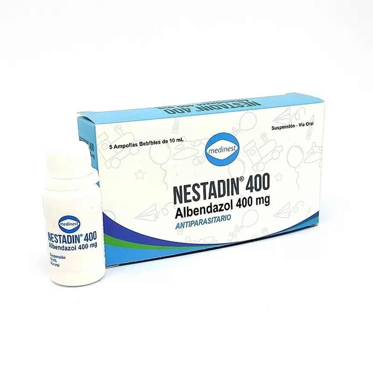 NESTADIN 400 MG. CJ X 5 AMP.BEBIBLES 