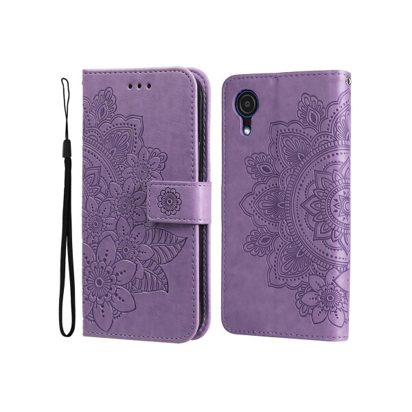 Flip cover Samsung Galaxy A03 Core diseño mandala violeta Flip Cover Samsung Galaxy A03 Core Diseño Mandala Violeta