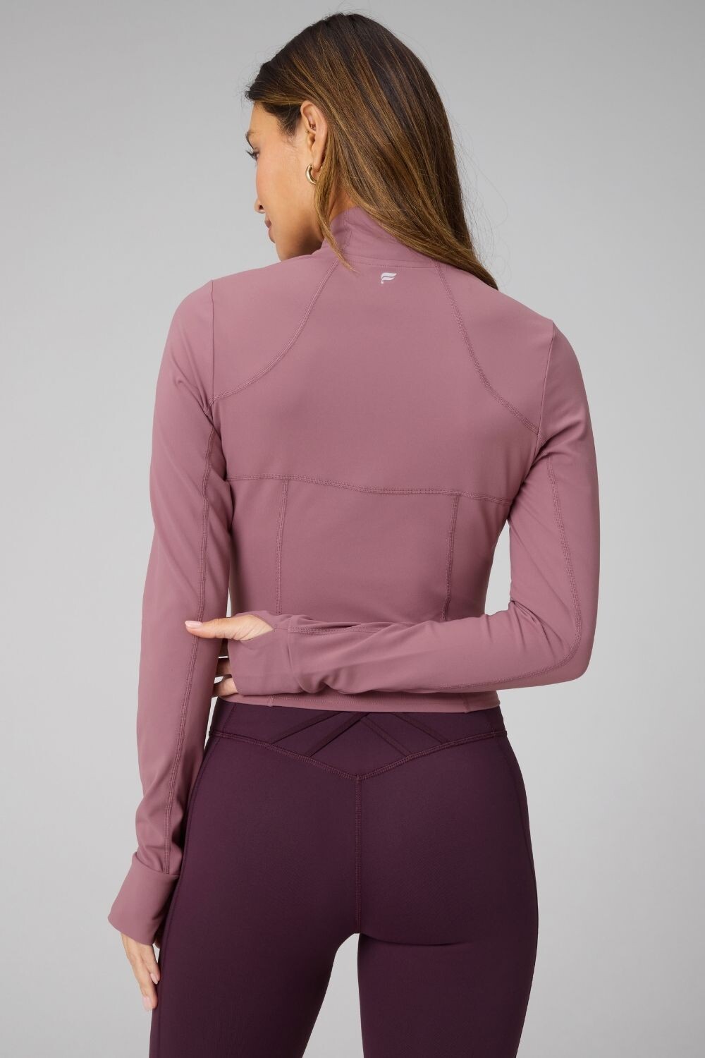 Casaca Perfect Storm Cropped Train Jacket Mujer Mushroom Mauve