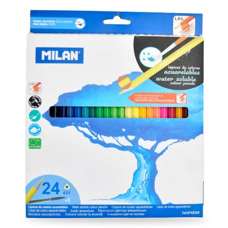LAPICES DE COLORES X24 LARGOS ACUARELABLES 26083 NO INCLUYE PINCEL LAPICES DE COLORES X24 LARGOS ACUARELABLES 26083 NO INCLUYE PINCEL