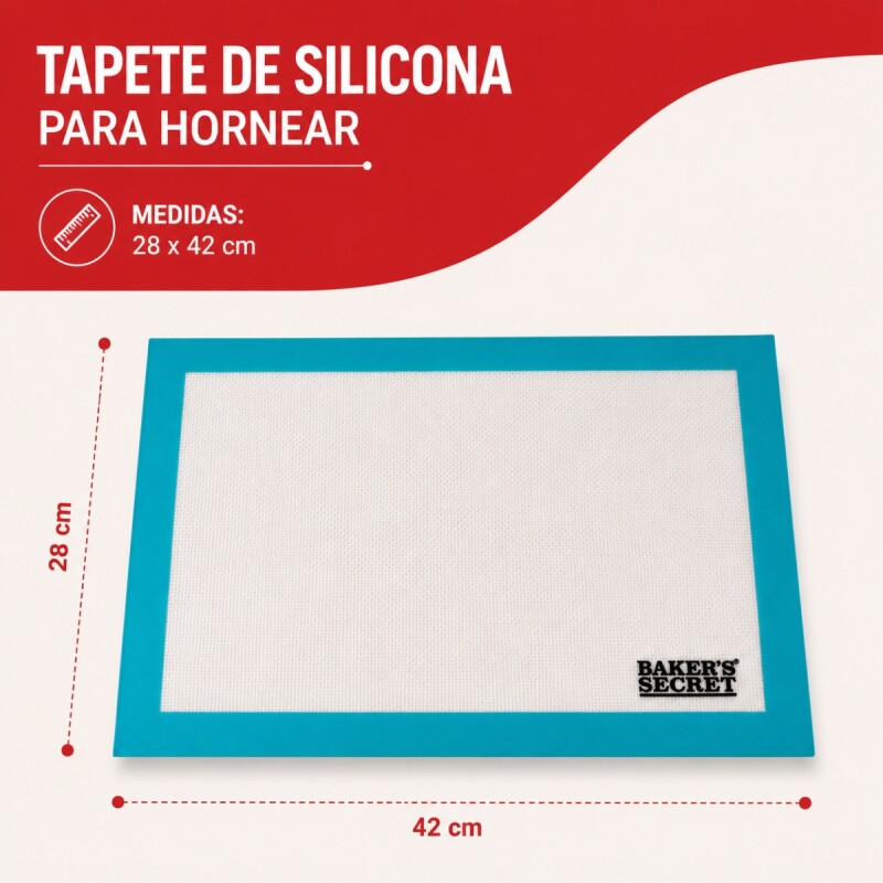 Tapete Silicona 28x42cm CELESTE Y BLANCO