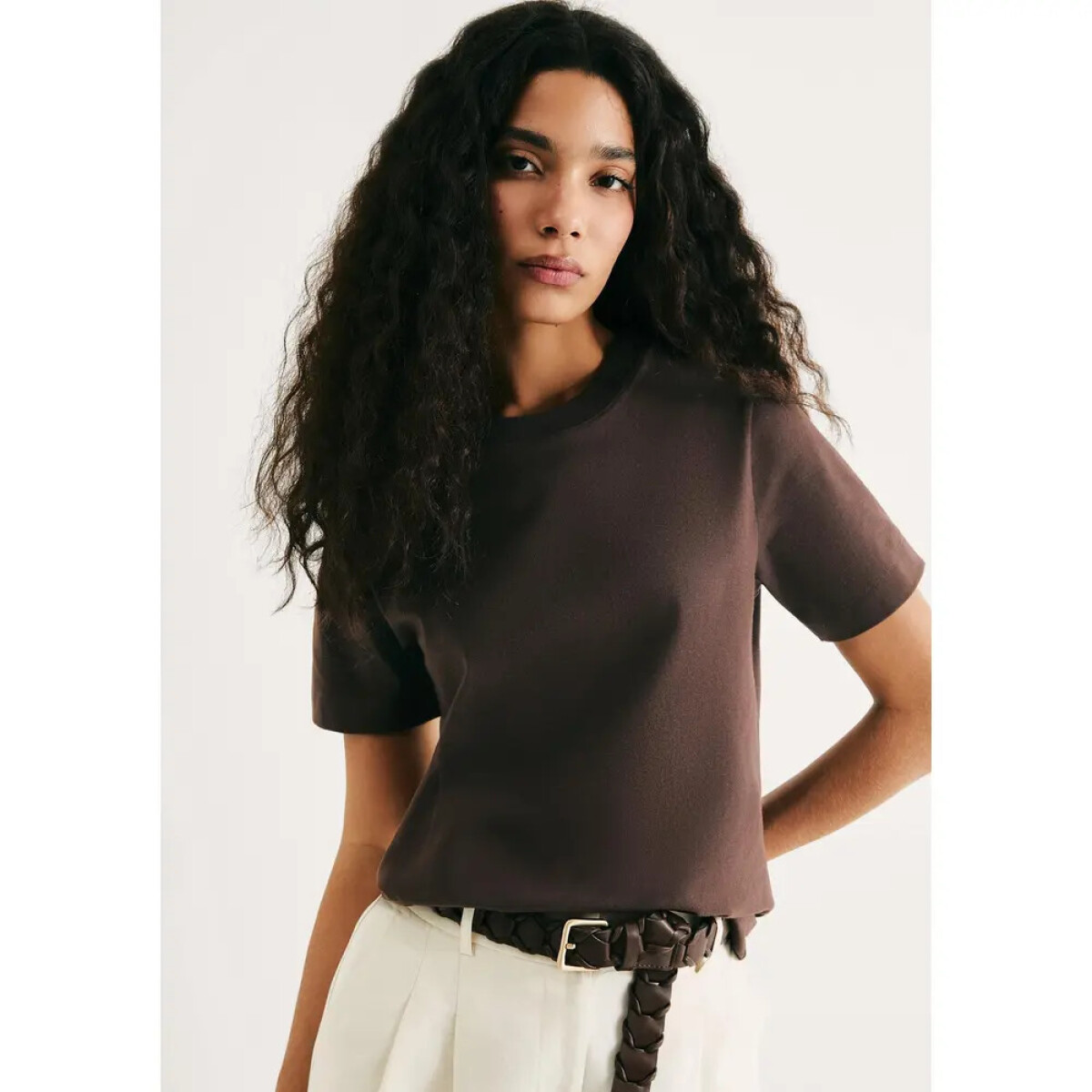 BLUSA MM FEM - MARROM ESCURO 