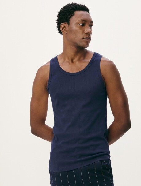 MUSCULOSA BÁSICA MASCULINA  AZUL