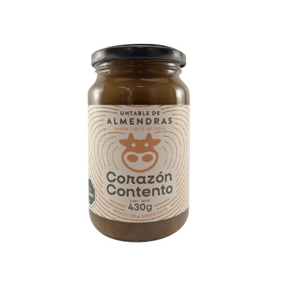 Untable de almendras Corazon Contento 430g Dulce De Almendras Corazon 430
