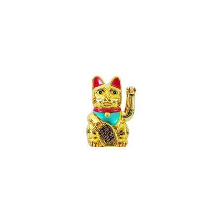GATO DE LA SUERTE 15 CM DORADO