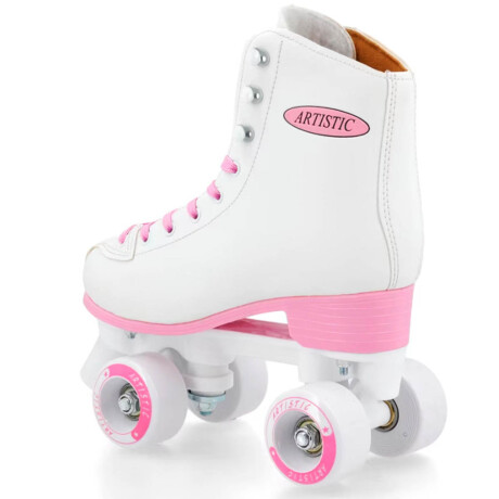 Patín Artístico Bota Dura N1 Venta Garantía + Regalos Blanco