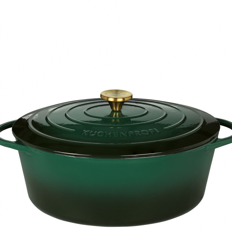OLLA OVAL HIERRO 33CM VERDE OSCURO OLLA OVAL HIERRO 33CM VERDE OSCURO