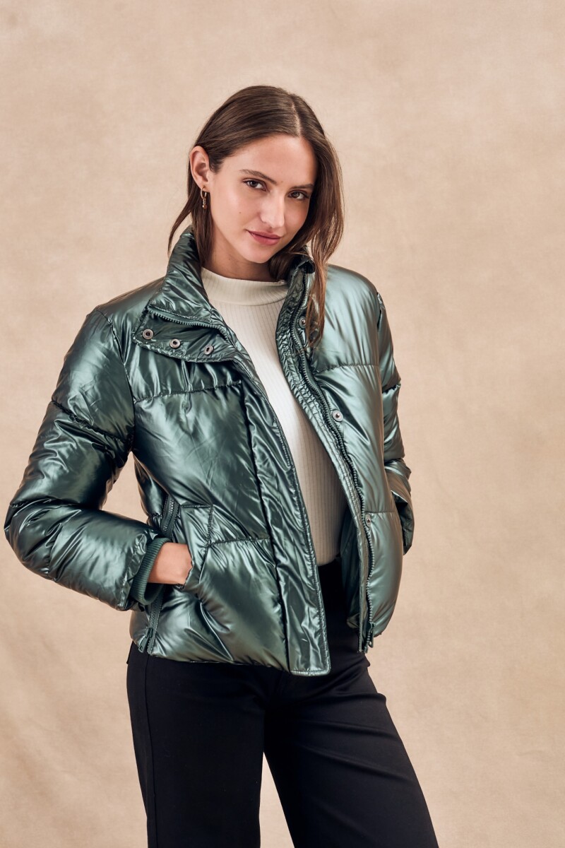 Campera Engomada Water Repellent Verde