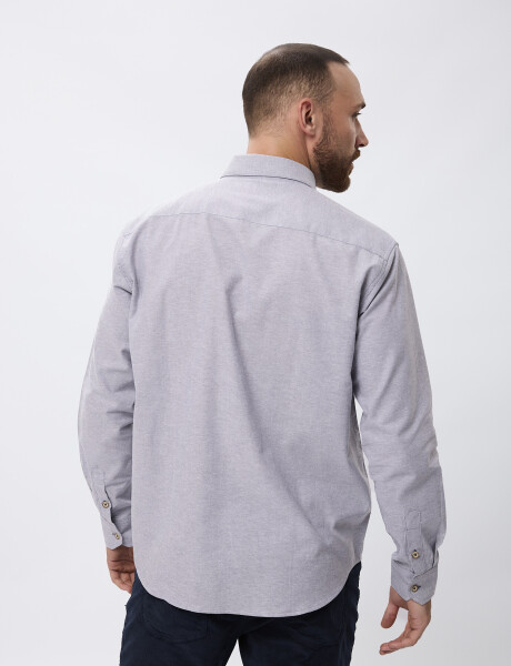 Camisa oxford lisa gris