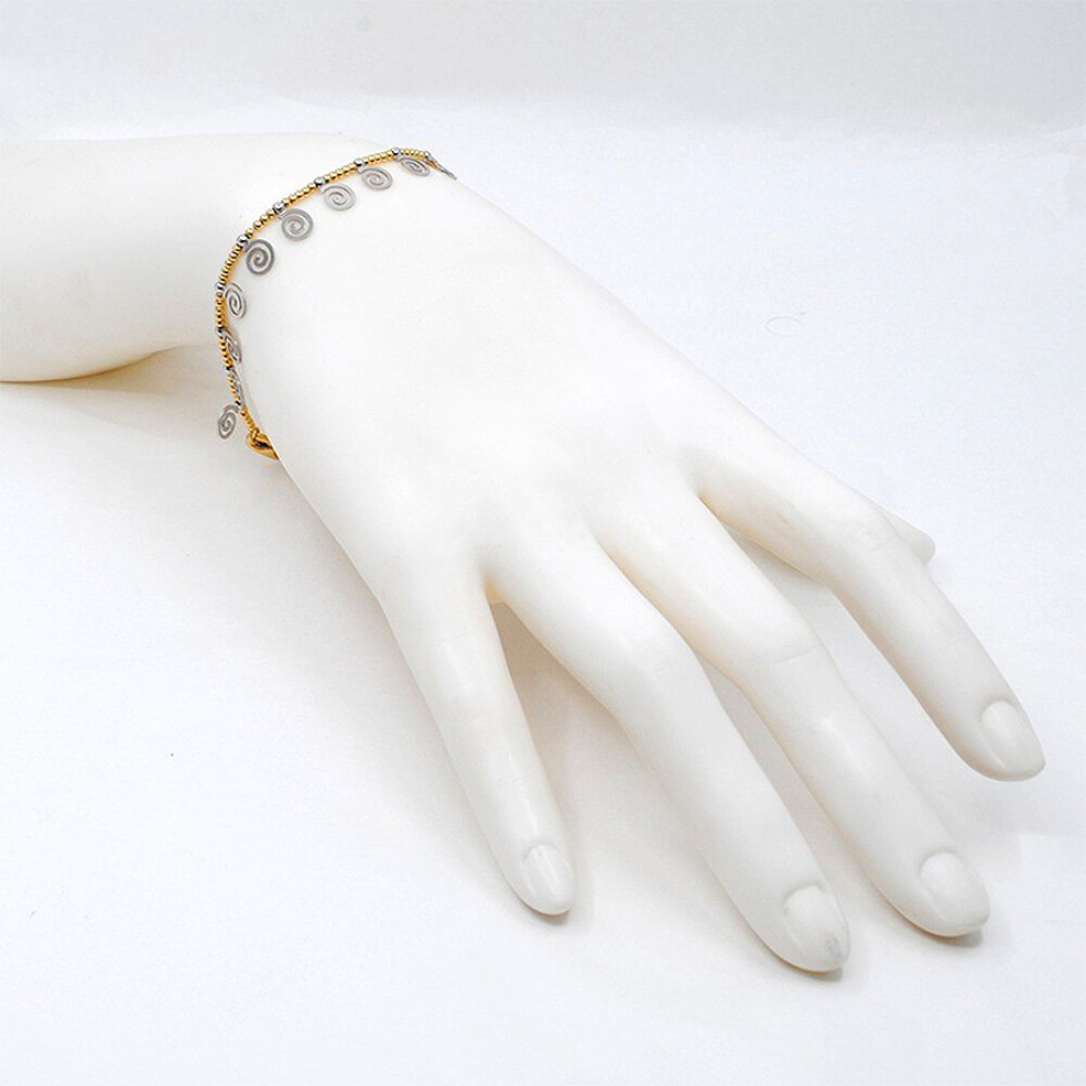 Pulsera En Oro 18K De 2 Colores Pulsera En Oro 18K De 2 Colores