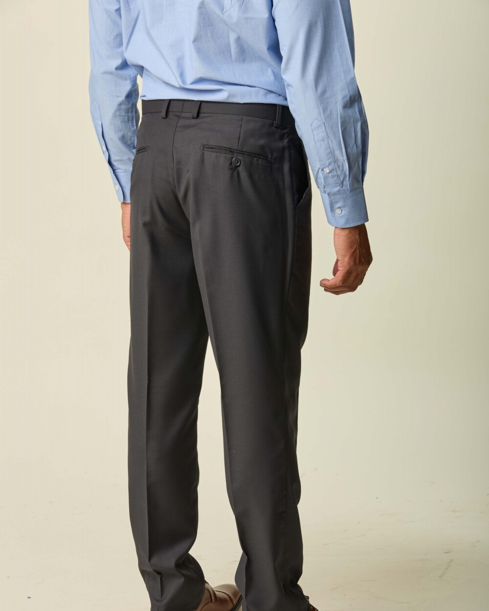 Pantalón Vestir Corte Clásico Gris Pizarra