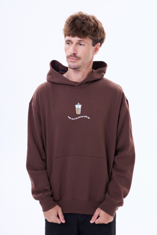 Buzo de felpa Comillas Marron