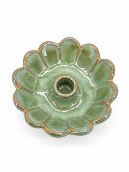 PORTAVELAS CON BASE VERDE