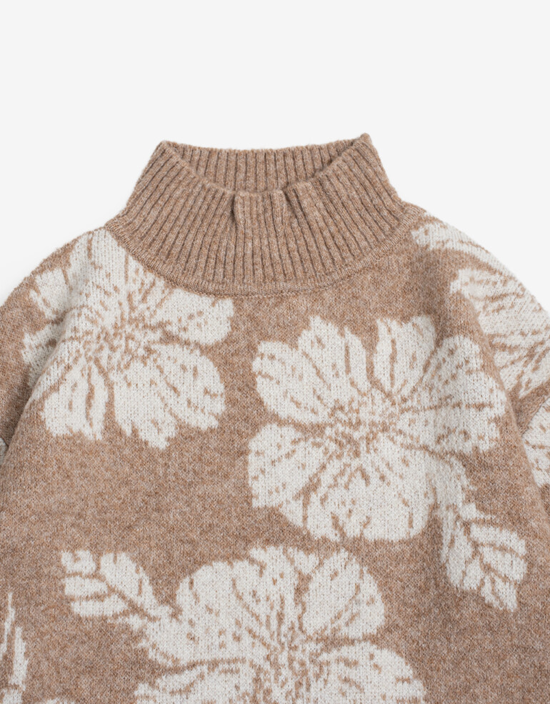 Knitwear Sweaters Sweater Tejido Flores - Marron Beige