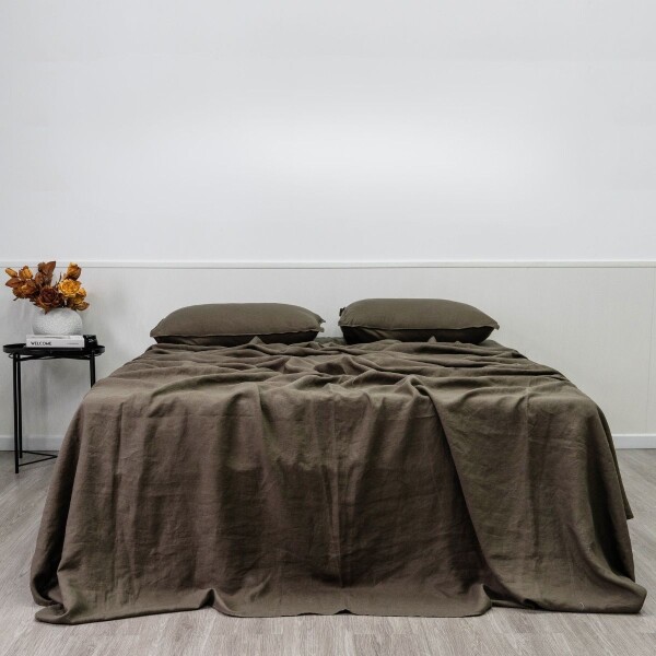 FUNDA DE DUVET FRENCH FLAX LINEN Verde - QUEEN