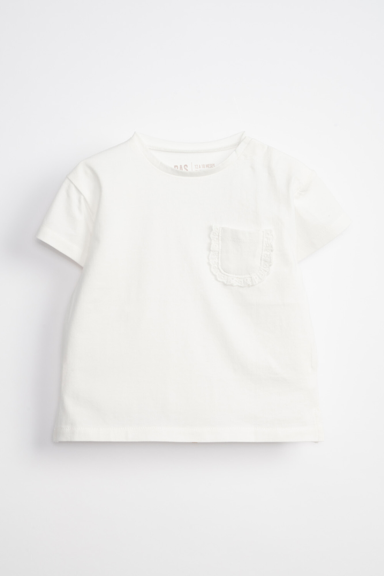 Remera blanca corta outlet