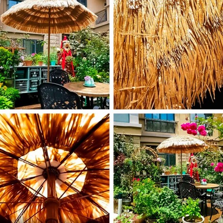 Sombrilla Estilo Hawaiana Tiki 1.7m P/ Piscina Jardín Sombrilla Estilo Hawaiana Tiki 1.7m P/ Piscina Jardín