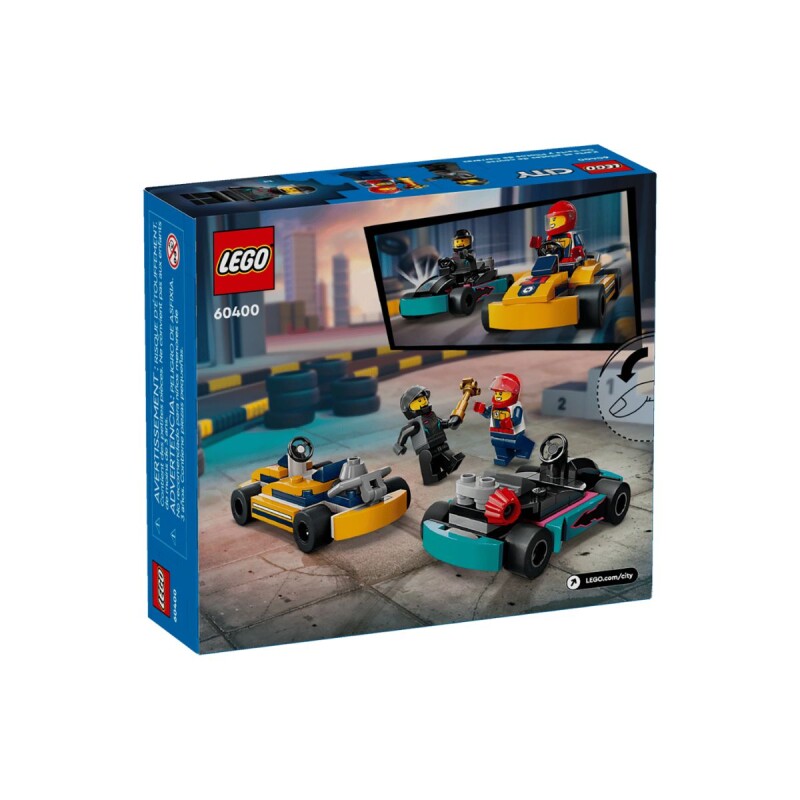 Bloques para armar Lego City Go Karts y pilotos de carreras 99 pcs 5+ Bloques Para Armar Lego City Go Karts Y Pilotos De Carreras 99 Pcs 5+